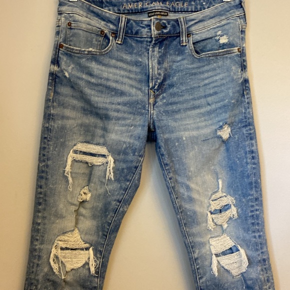 💜American Eagle AE Next Level Airflex Ripped Skinny Jean men’s size 34 x 32 - Picture 2 of 7